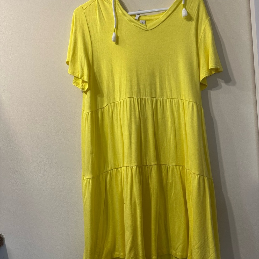 Tiered Hooded Dress